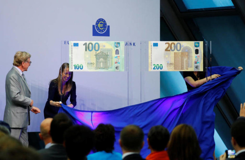 Δείτε τα νέα χαρτονομίσματα των 100 και 200 ευρώ (vid)