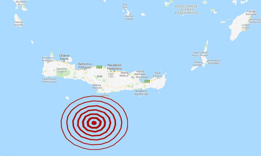 Διπλός σεισμός νότια της Κρήτης - Αισθητός σε αρκετές περιοχές (pics)