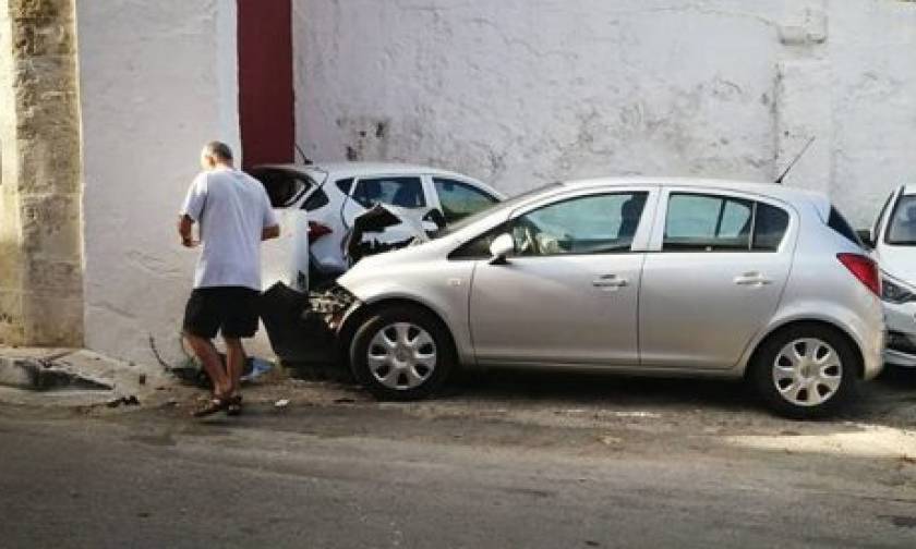 Χανιά: Αυτοκίνητο «καρφώθηκε» σε τοίχο! Άγιο είχαν οι επιβαίνοντες