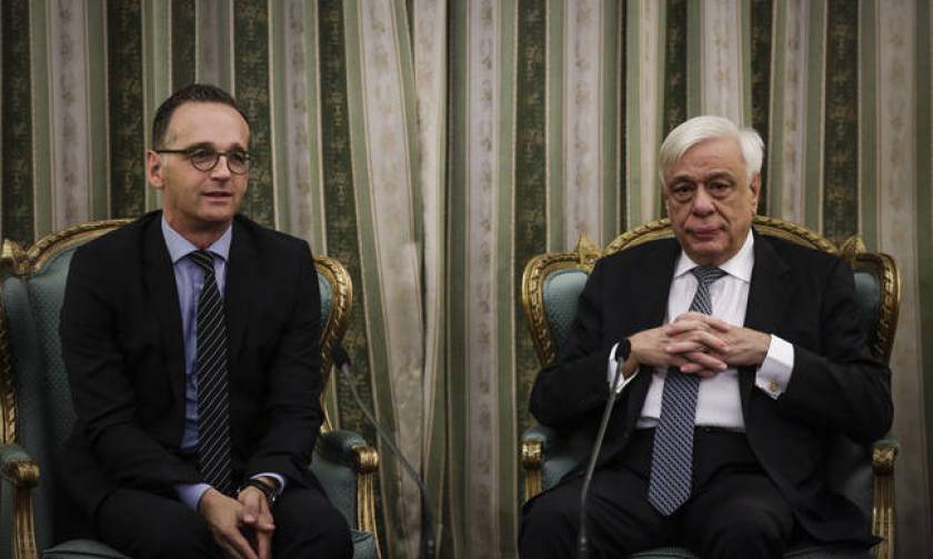 Pavlopoulos meets visiting German FM Maas in Athens