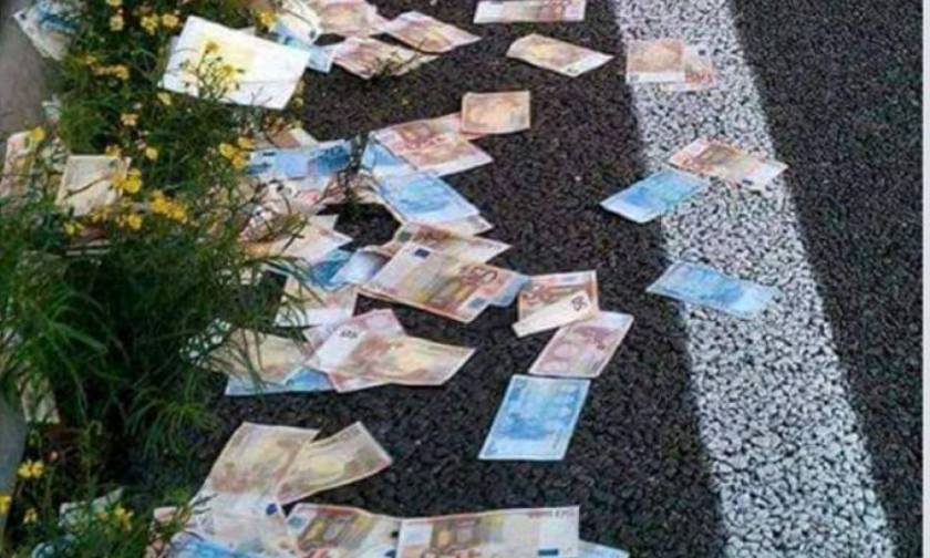 Αγρίνιο: Η Εθνική Οδός γέμισε με δεκάδες χαρτονομίσματα!