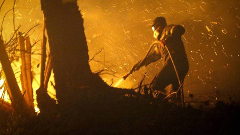 Μεγάλη φωτιά καίει την Κεφαλονιά - Μάχη με τις φλόγες δίνουν οι πυροσβέστες στο χωριό Ζόλα