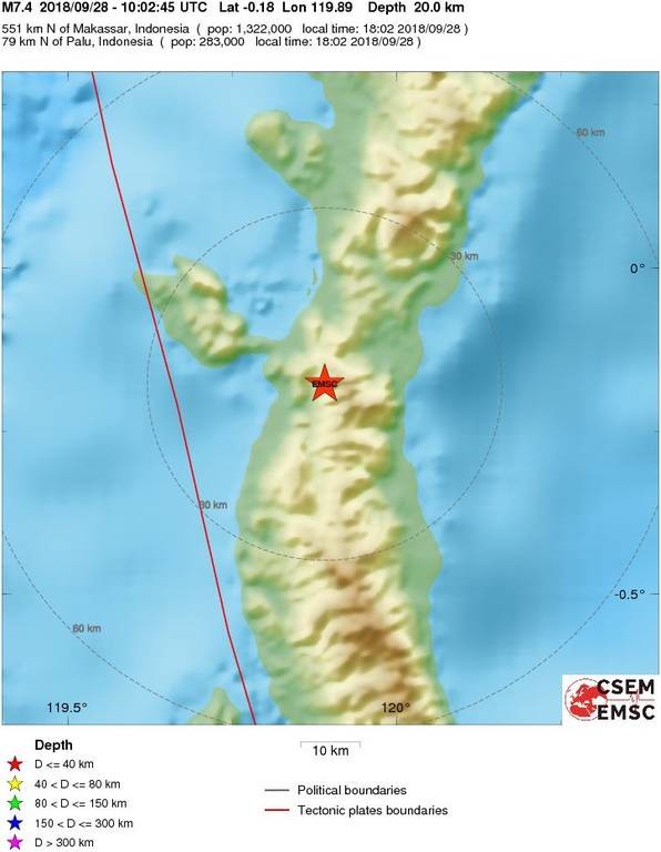 ΕΚΤΑΚΤΟ: Ισχυρός σεισμός 7,4 Ρίχτερ συγκλόνισε την Ινδονησία 
