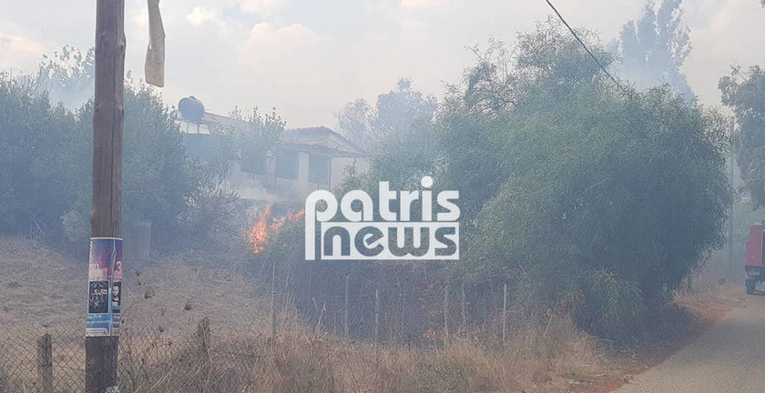 Φωτιά Ηλεία: Σώθηκε παρά τις αντίξοες καιρικές συνθήκες ο οικισμός Λέτρινα στη Σπιάτζα 