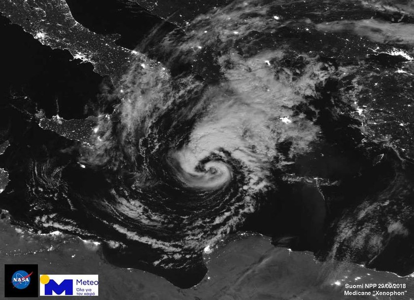 «Ζορμπάς»: Ο Μεσογειακός κυκλώνας από το διάστημα - Δείτε την εντυπωσιακή φωτογραφία της NASA