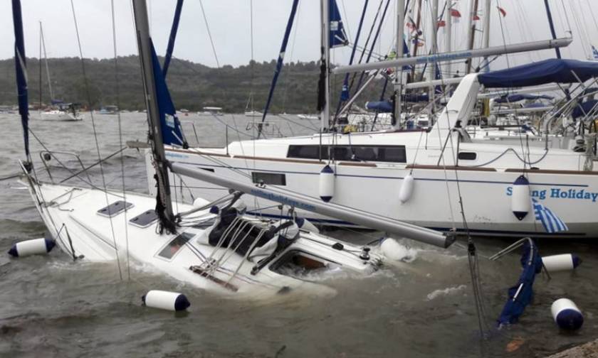 Κυκλώνας Ζορμπάς: Βύθισε 14 σκάφη στην Καλαμάτα - Δεκάδες γιοτ υπέστησαν ζημιές