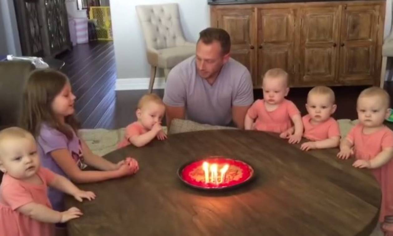 Τι γίνεται όταν ένας πατέρας γιορτάζει τα γενέθλιά του με τις έξι κόρες του (vid)