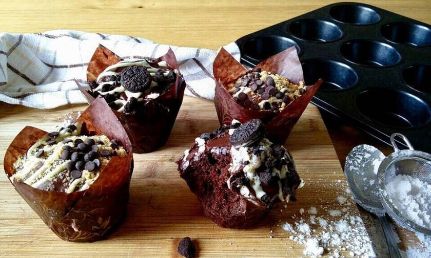 Η συνταγή της ημέρας: Muffins διπλής σοκολάτας