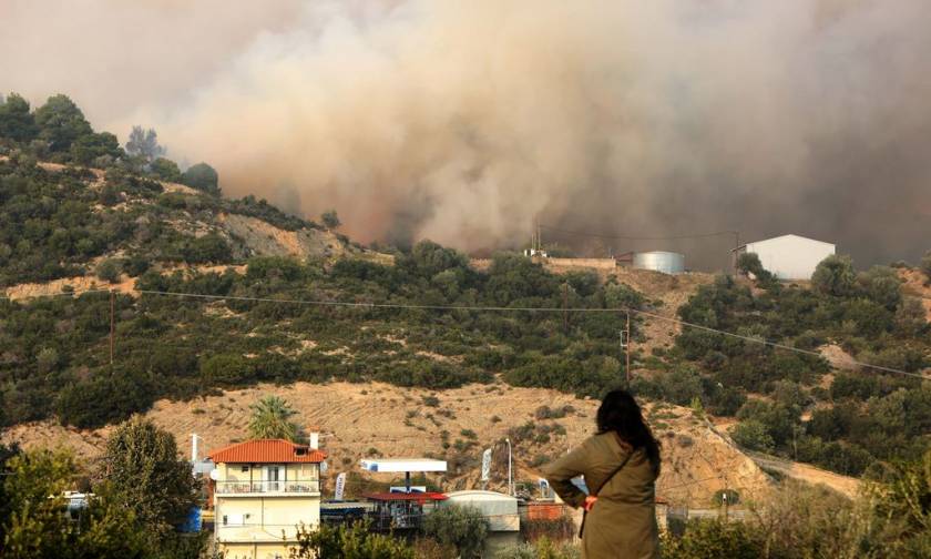 Φωτιά Σιθωνία: Η καταστροφή από ψηλά - Οι καπνοί έφτασαν μέχρι την Εύβοια (pic)
