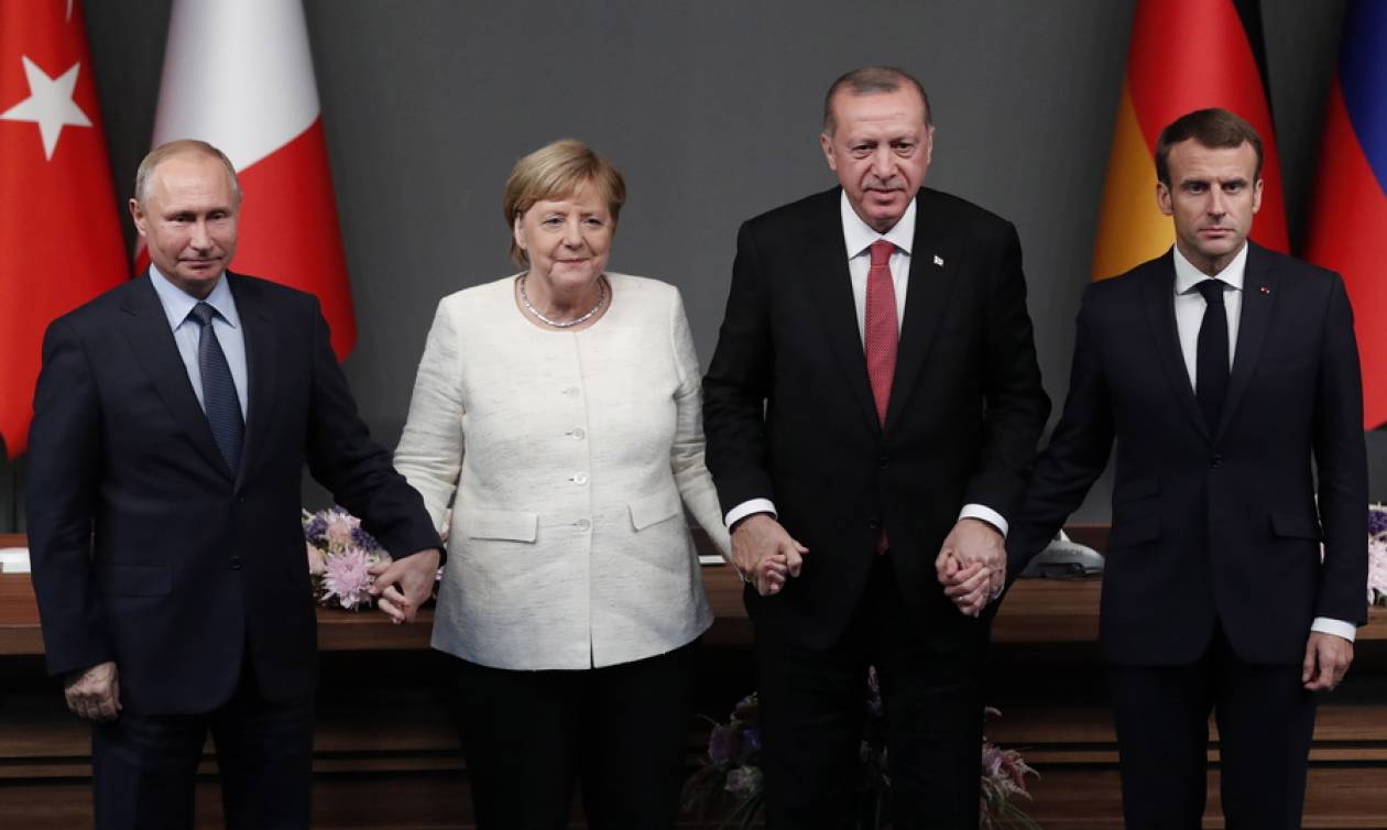 Συνάντηση κορυφής για τη Συρία: Μέρκελ, Πούτιν, Μακρόν και Ερντογάν ζητούν κατάπαυση πυρός διαρκείας