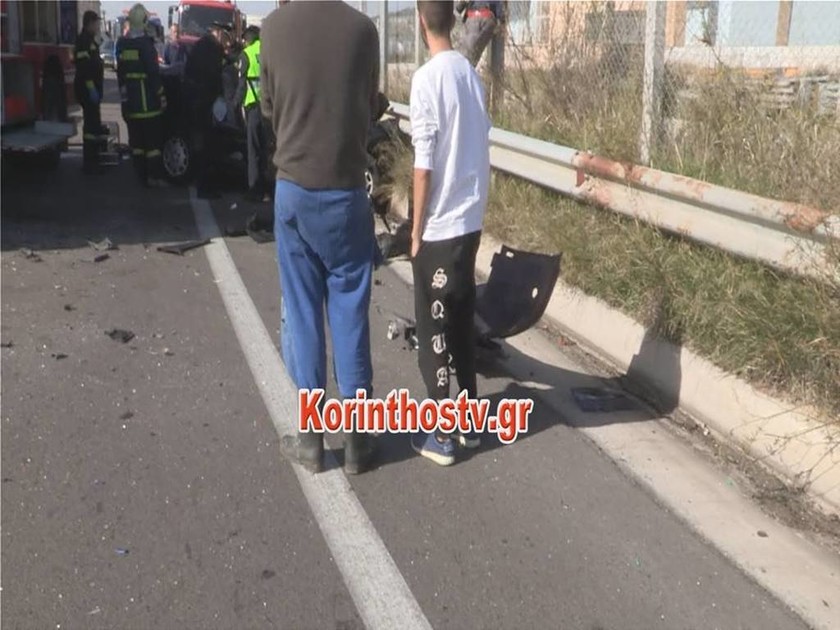 Φρικτό τροχαίο με δύο νεκρούς στην παλαιά εθνική οδό Αθηνών - Κορίνθου (vid+pics)