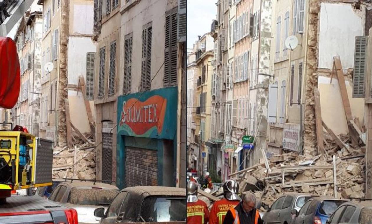 Συναγερμός στη Γαλλία: Κατέρρευσαν κτήρια στη Μασσαλία (Pics+Vid)