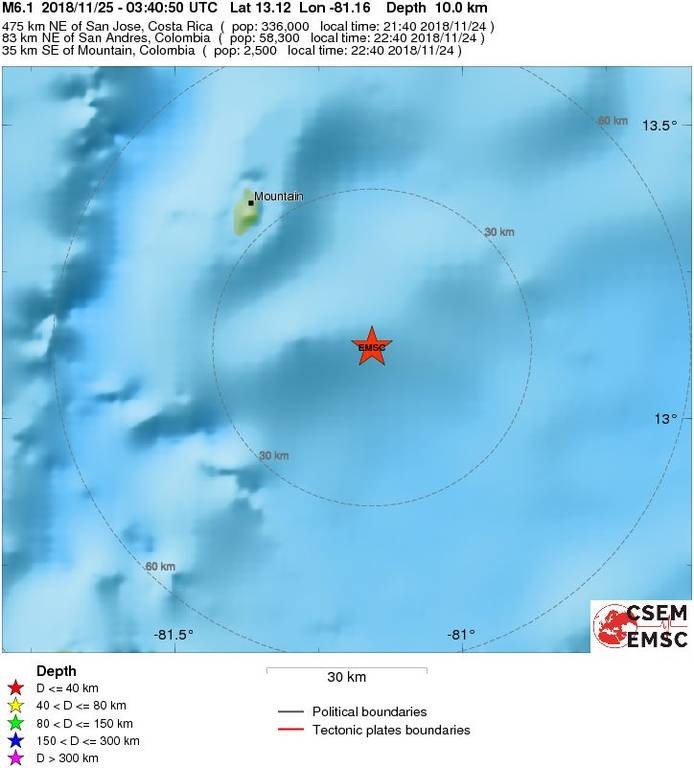 Ισχυρός σεισμός 6,1 Ρίχτερ χτύπησε τα νησιά της Καραϊβικής (Pics)