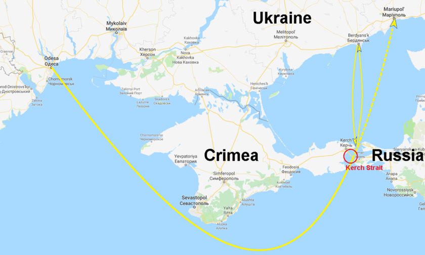 Τύμπανα πολέμου: Δείτε καρέ - καρέ τη στιγμή που το ρωσικό πολεμικό πλοίο εμβολίζει το ουκρανικό 