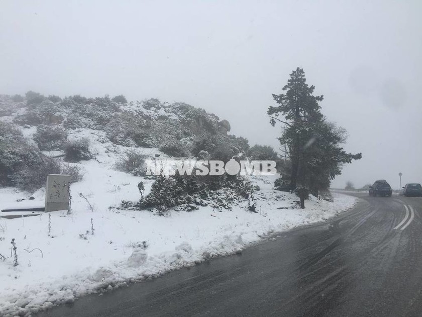Καιρός: Χιόνιζε όλη νύχτα στην Πάρνηθα – Λευκό τοπίο στο βουνό της Αθήνας (pics+vids)