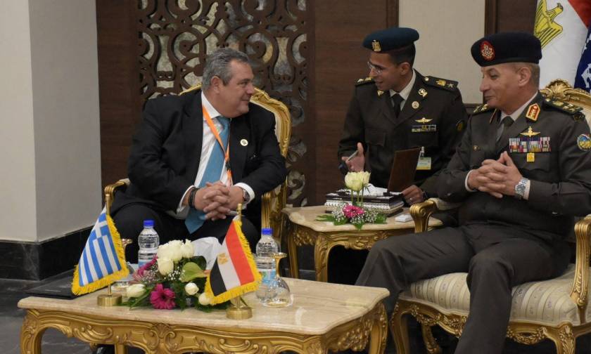 Καμμένος: Ελπίζω σε αμυντικές και ενεργειακές συμφωνίες με την Αίγυπτο