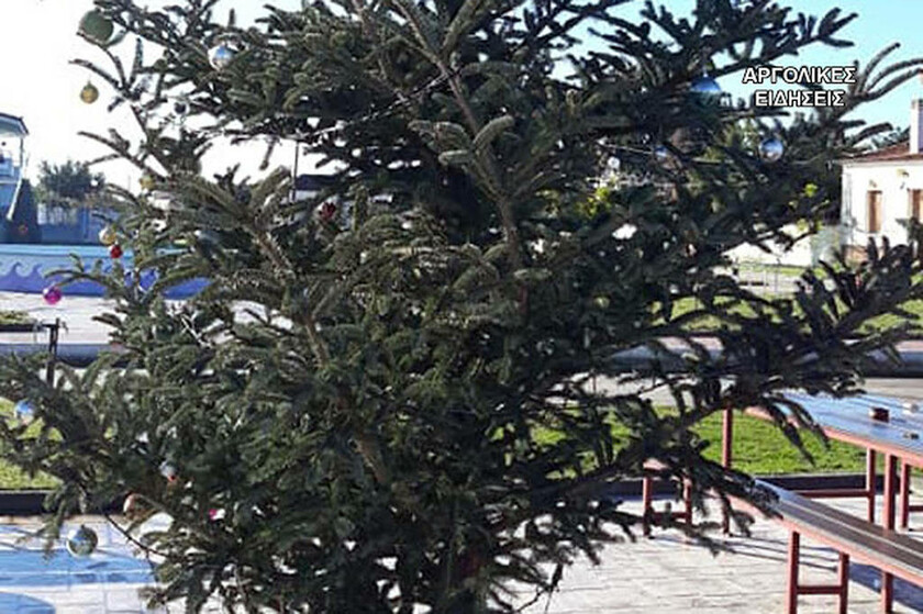 Άργος: Έκλεψαν τον στολισμό από το χριστουγεννιάτικο δέντρο