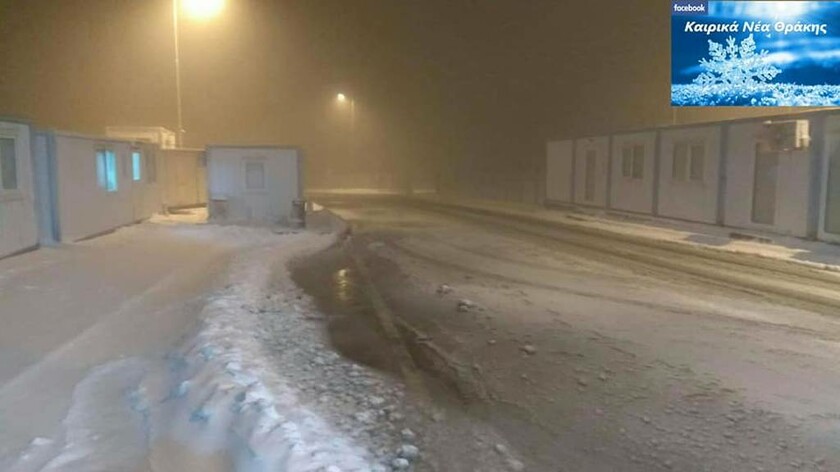 Καιρός: Σκεπάστηκε από το χιόνι ο μεθοριακός σταθμός στα ελληνοβουλγαρικά σύνορα