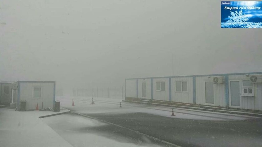 Καιρός: Σκεπάστηκε από το χιόνι ο μεθοριακός σταθμός στα ελληνοβουλγαρικά σύνορα