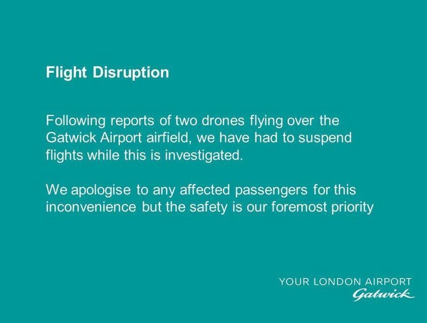 Συναγερμός Αγγλία: Εισβολή drones στο Gatwick - Χάος με δεκάδες χιλιάδες επιβάτες στο αεροδρόμιο