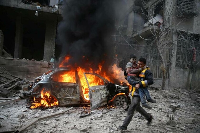 6 Ιανουαρίου - Συρία: Τρέχουν να σωθούν στη Δαμασκό