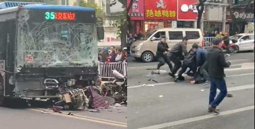Κίνα: Άνδρας σε αμόκ έκανε πειρατεία σε λεωφορείο – Χωρίς δισταγμό θέρισε πεζούς και μοτοσικλετιστές