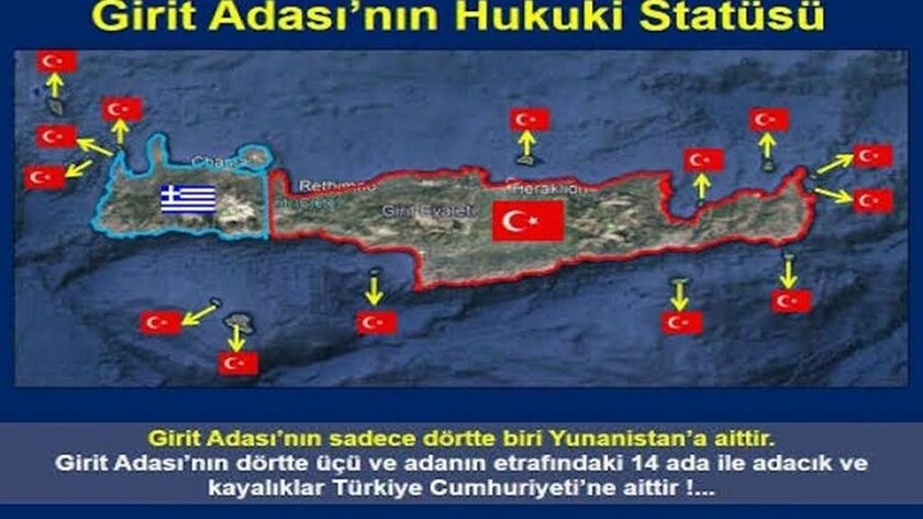 Αθλιότητα δίχως τέλος από τους Τούρκους: «Η Κρήτη είναι δική μας» (ΧΑΡΤΗΣ)