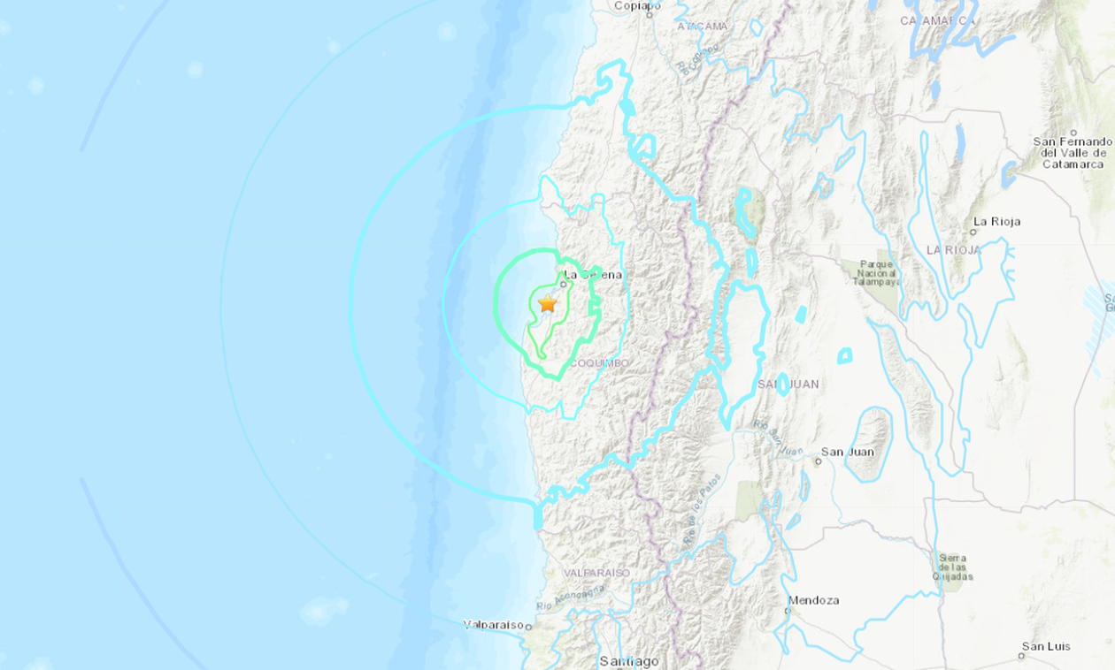 Ισχυρός σεισμός 6,7 Ρίχτερ στη Χιλή - Δεν υπάρχει απειλή για τσουνάμι