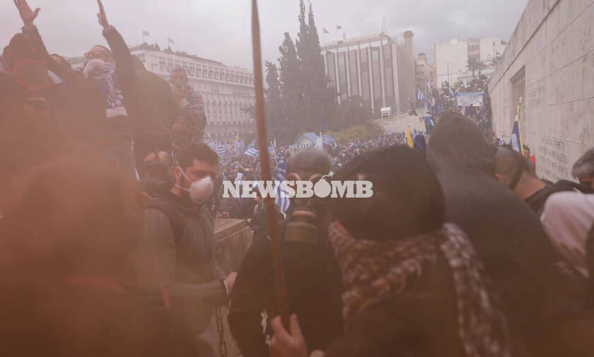 Injuries reported during tension in front of Greek parliament