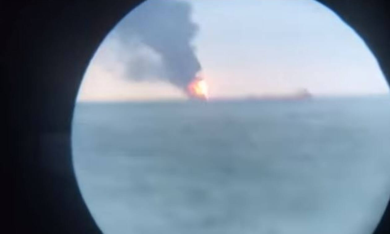 Τραγωδία στα στενά του Κερτς: Δέκα νεκροί από έκρηξη και φωτιές σε δύο πλοία (vid)