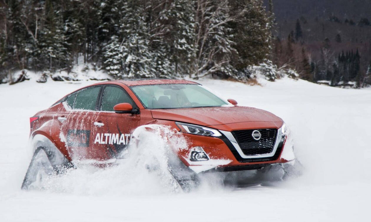 Παγκόσμιο ντεμπούτο για το ερπυστριοφόρο Nissan Altima-te AWD στον Καναδά (Video)