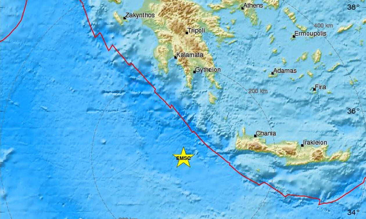 Σεισμός ΤΩΡΑ: Διπλή σεισμική δόνηση δυτικά της Κρήτης (pics)