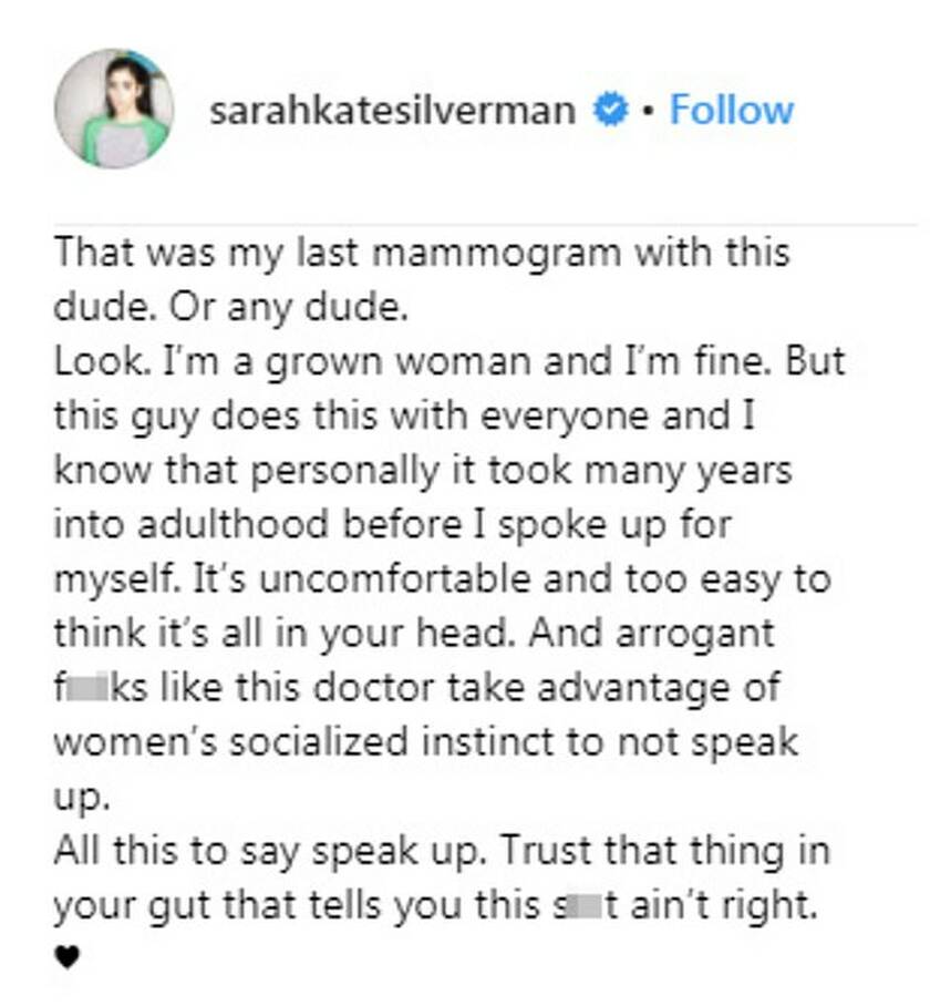 Θύμα παρενόχλησης η Sarah Silverman
