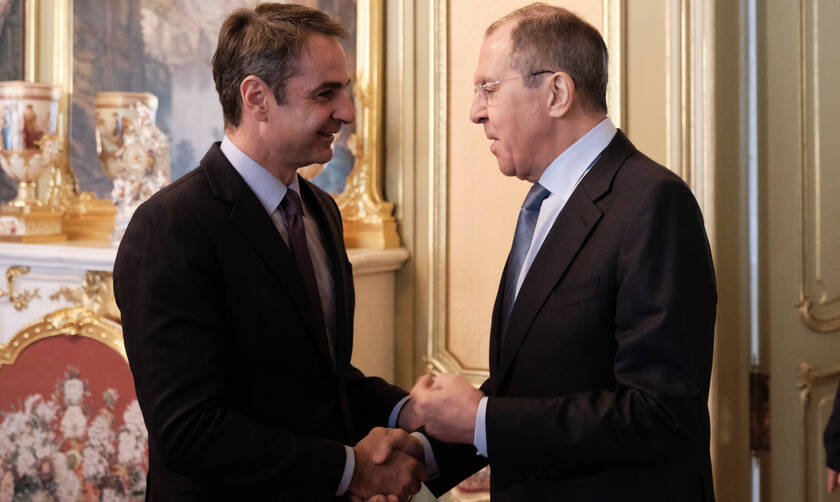 ND leader Mitsotakis meets with Medvedev,Volodin in Moscow