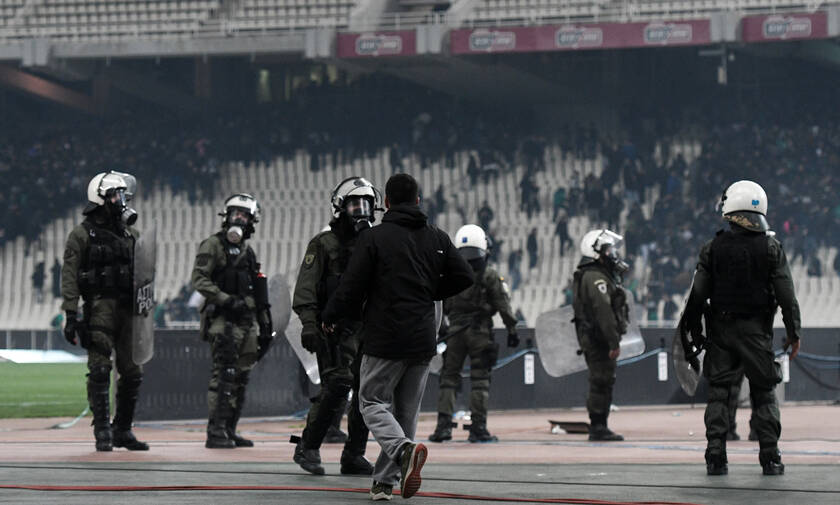 Eight persons arrested for clashes at Athens Olympic Stadium during Sunday's football match