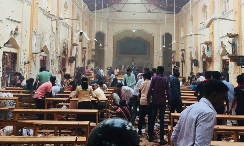 Σρι Λάνκα: Συντρίμμια και φρίκη - Σοκαριστικό video από τη στιγμή της έκρηξης