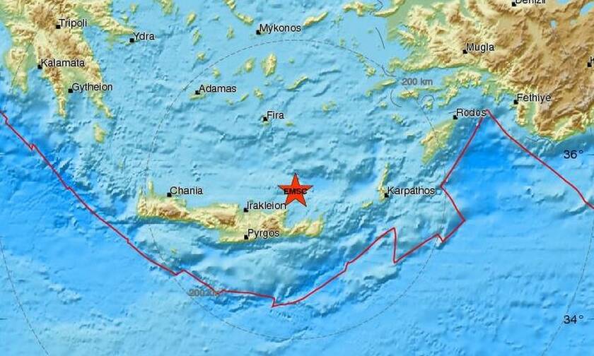 Σεισμός στην Ανατολική Κρήτη - Αισθητός στο Λασίθι