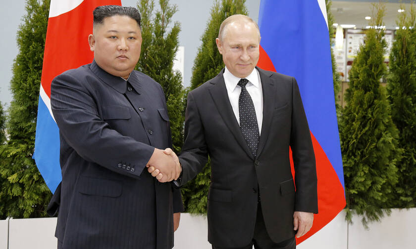 Vladimir Putin and Kim Jong-un pledge stronger ties in Vladivostok
