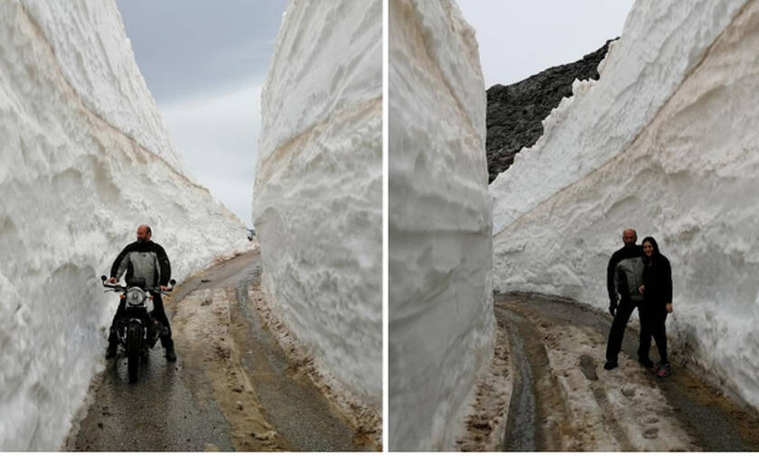 Μπήκε Μάιος αλλά ο Ψηλορείτης το… χαβά του - Δείτε φωτογραφίες όπου το χιόνι υπερβαίνει τα 5 μέτρα