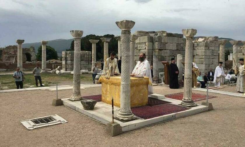 Η βασιλική του Αγίου Ιωάννη του Θεολόγου στην Έφεσο, όπου βρίσκεται και ο τάφος του