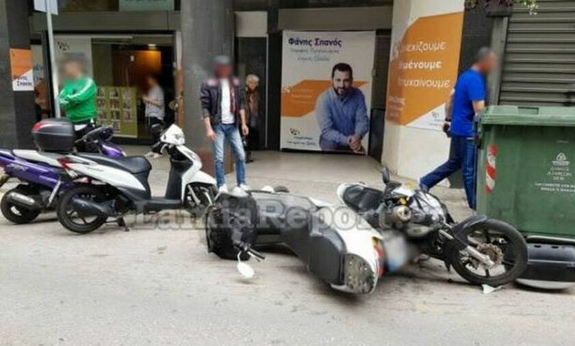 «Τρελός» οδηγός αναστάτωσε το κέντρο της Λαμίας: Δεν άφησε τίποτα όρθιο στο πέρασμά του (pics)