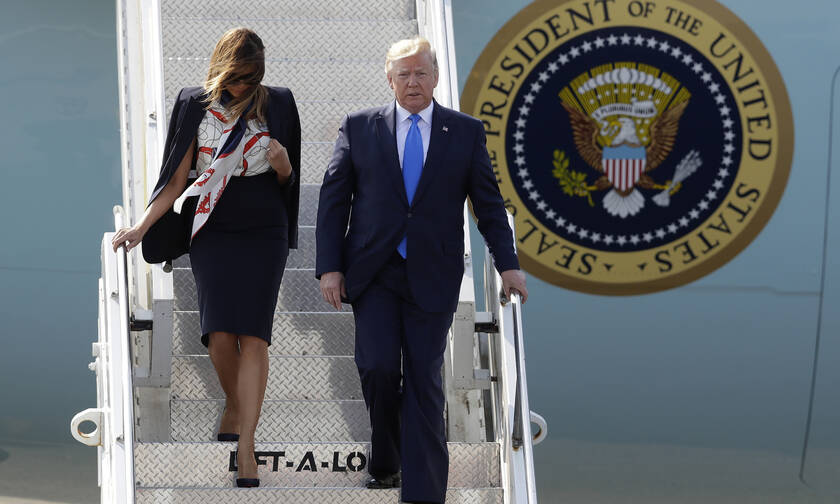 Donald Trump arrives for three-day UK state visit