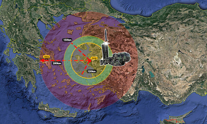 Γενί Σαφάκ: Σενάρια πολέμου - Οι τουρκικοί πύραυλοι μπορούν να πλήξουν μέχρι και την Αθήνα