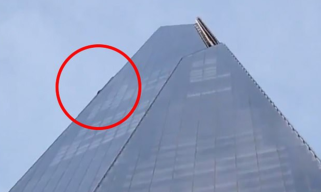 Βίντεο που κόβει την ανάσα – Άνδρας κρέμεται από τον 95ο όροφο του ψηλότερου κτηρίου στο Λονδίνο