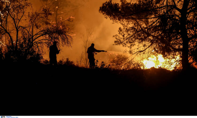 Φωτιά Εύβοια: Νύχτα αγωνίας – Μάχη με τις αναζωπυρώσεις – Μια ανάσα από τον Πλατανιά οι φλόγες 