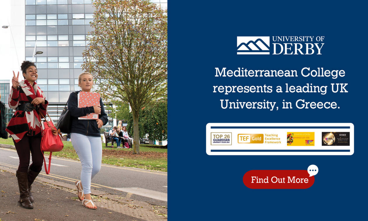 Mediterranean College x University of Derby: Πανεπιστημιακές Σπουδές Ευρωπαϊκού Επιπέδου