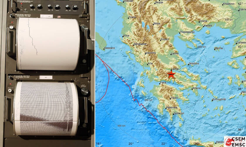 Σεισμός μεταξύ Αμφίκλειας και Λαμίας - Αυτό είναι το μέγεθος της δόνησης (pics)