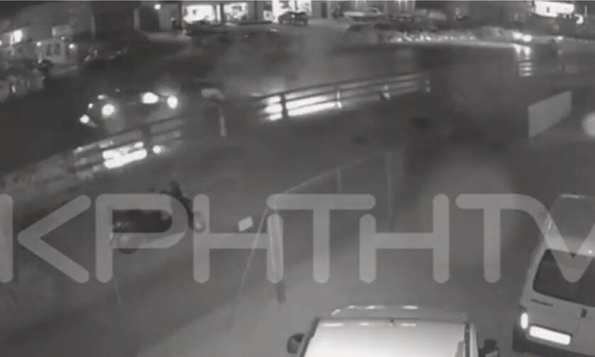Βίντεο ΣΟΚ: Καρέ - καρέ το θανατηφόρο τροχαίο στο Ηράκλειο - Σκληρές εικόνες (vid)