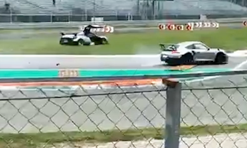 Δείτε μια πανάκριβη σύγκρουση μεταξύ Pagani και Porsche (vid)