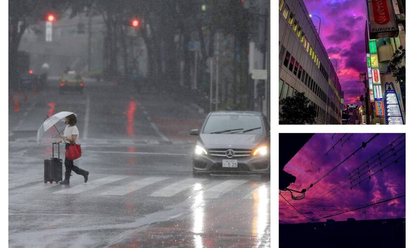 Ιαπωνία: Γιατί ο ουρανός βάφτηκε μωβ πριν την έλευση του τυφώνα «Hagibis»– Απόκοσμες εικόνες 